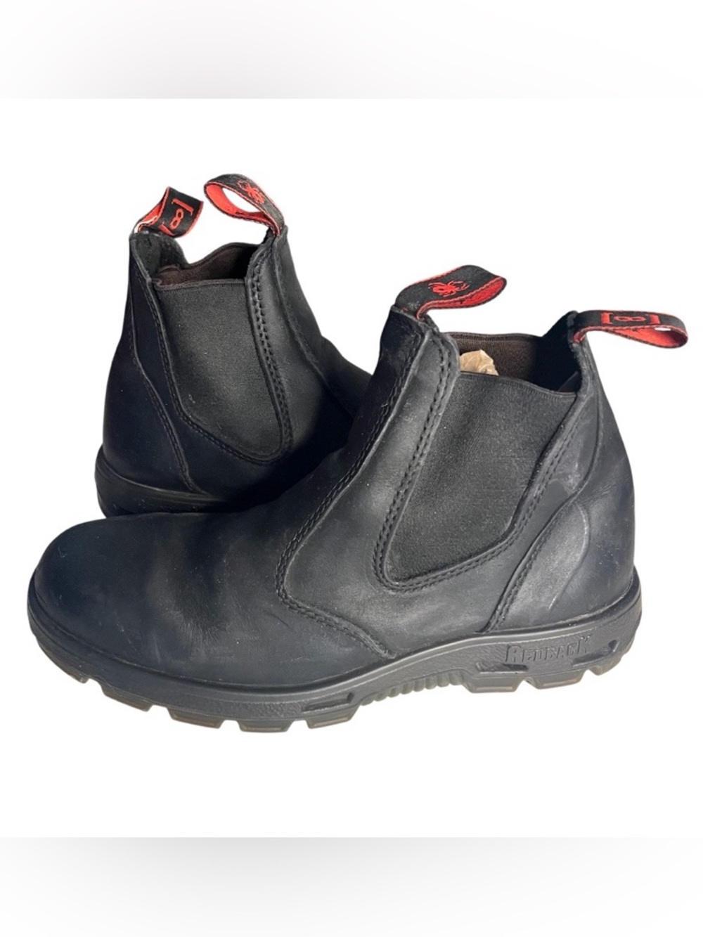 REDBACK Black Leather Easy Escape Chelsea Boots UK 8 US Mens 9 Womens 10.5